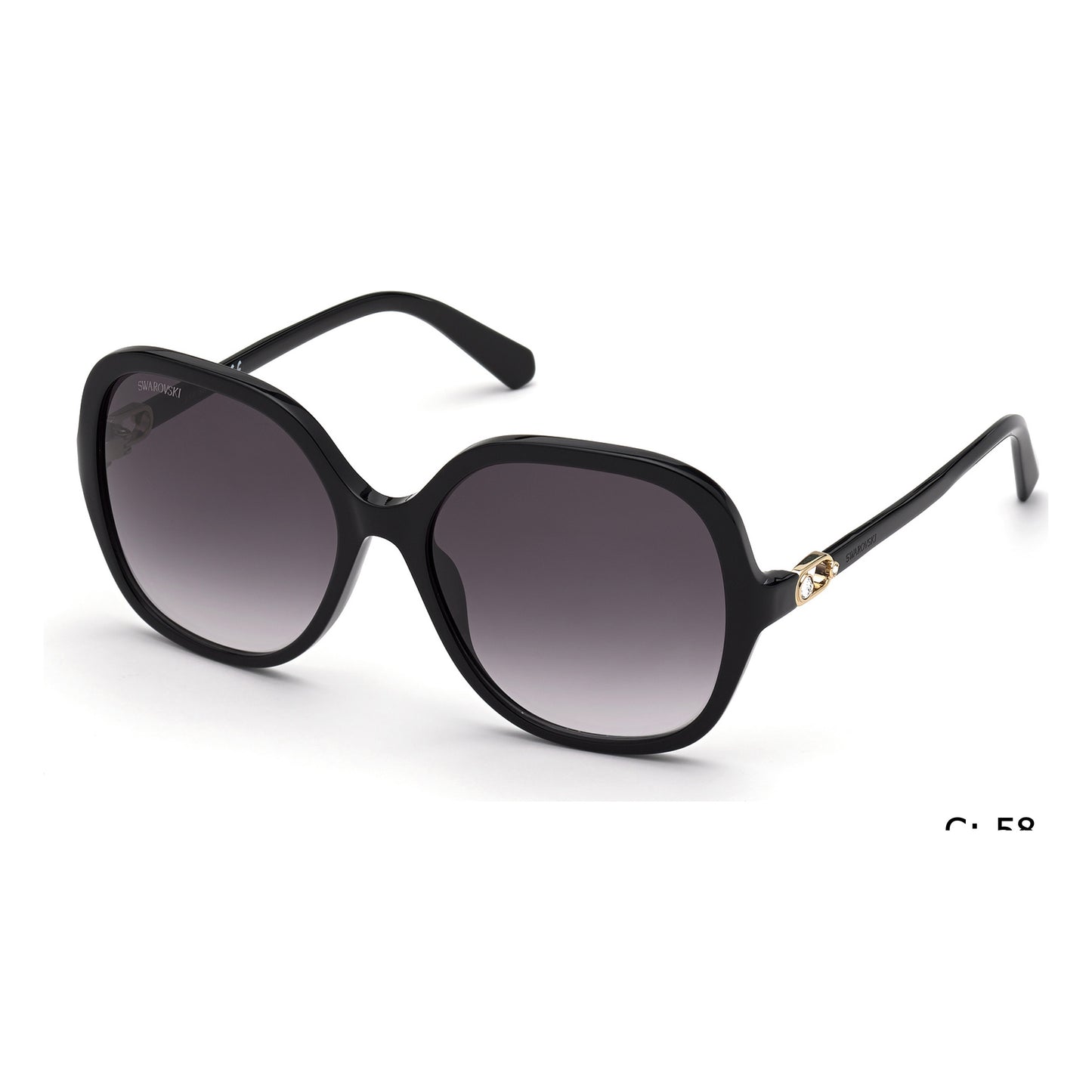 Swarovski SK0312-01B-58 00mm Sunglasses
